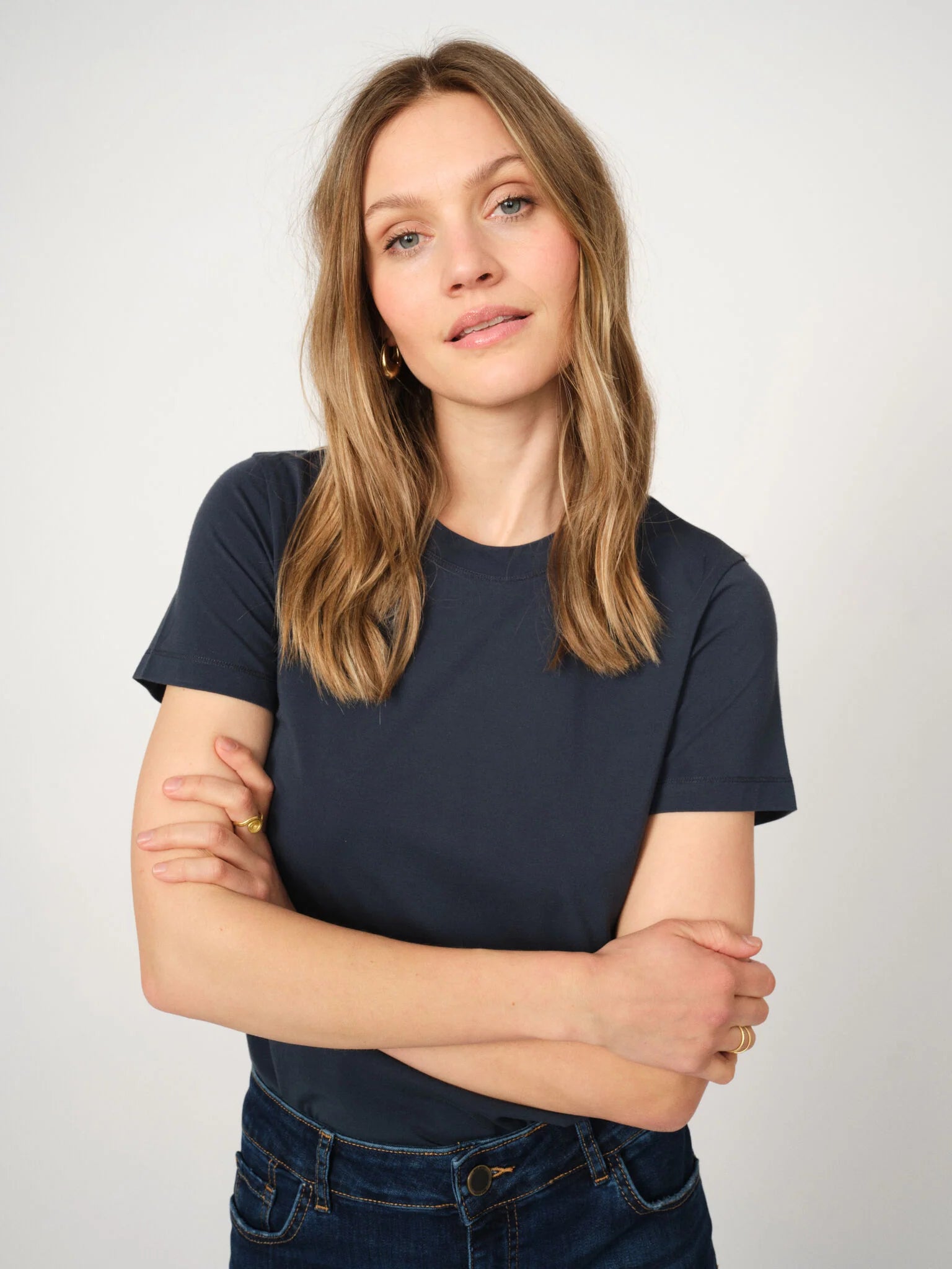 Damen T-Shirt Dala O-SS Basic SALUTE NAVY von MOS MOSH