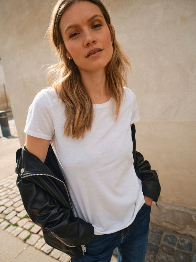 Damen T-Shirt weiß Arden O-Neck Tee von MOS MOSH 