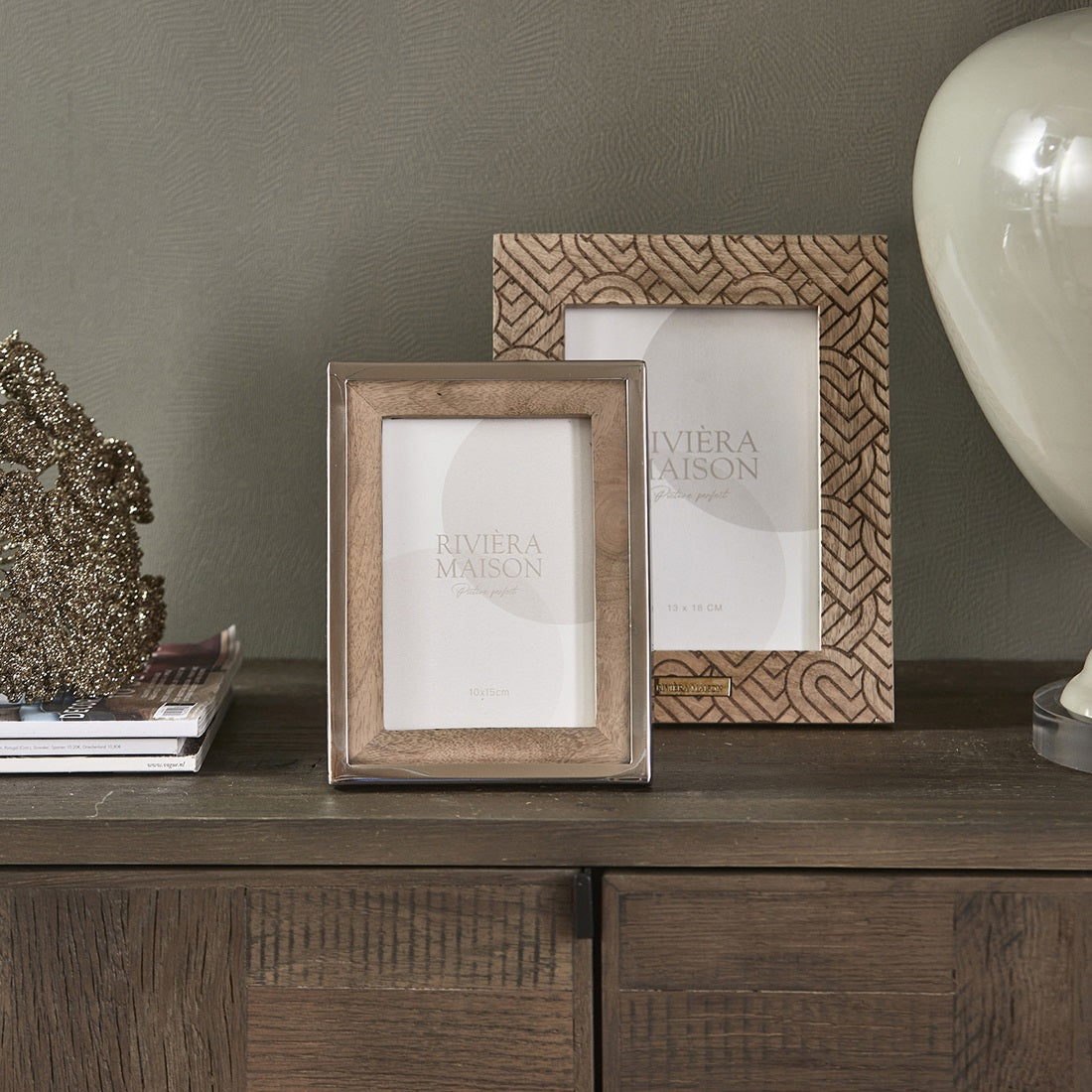 RM Wood Structure Photo Frame 15x10 RIVIERA MAISON