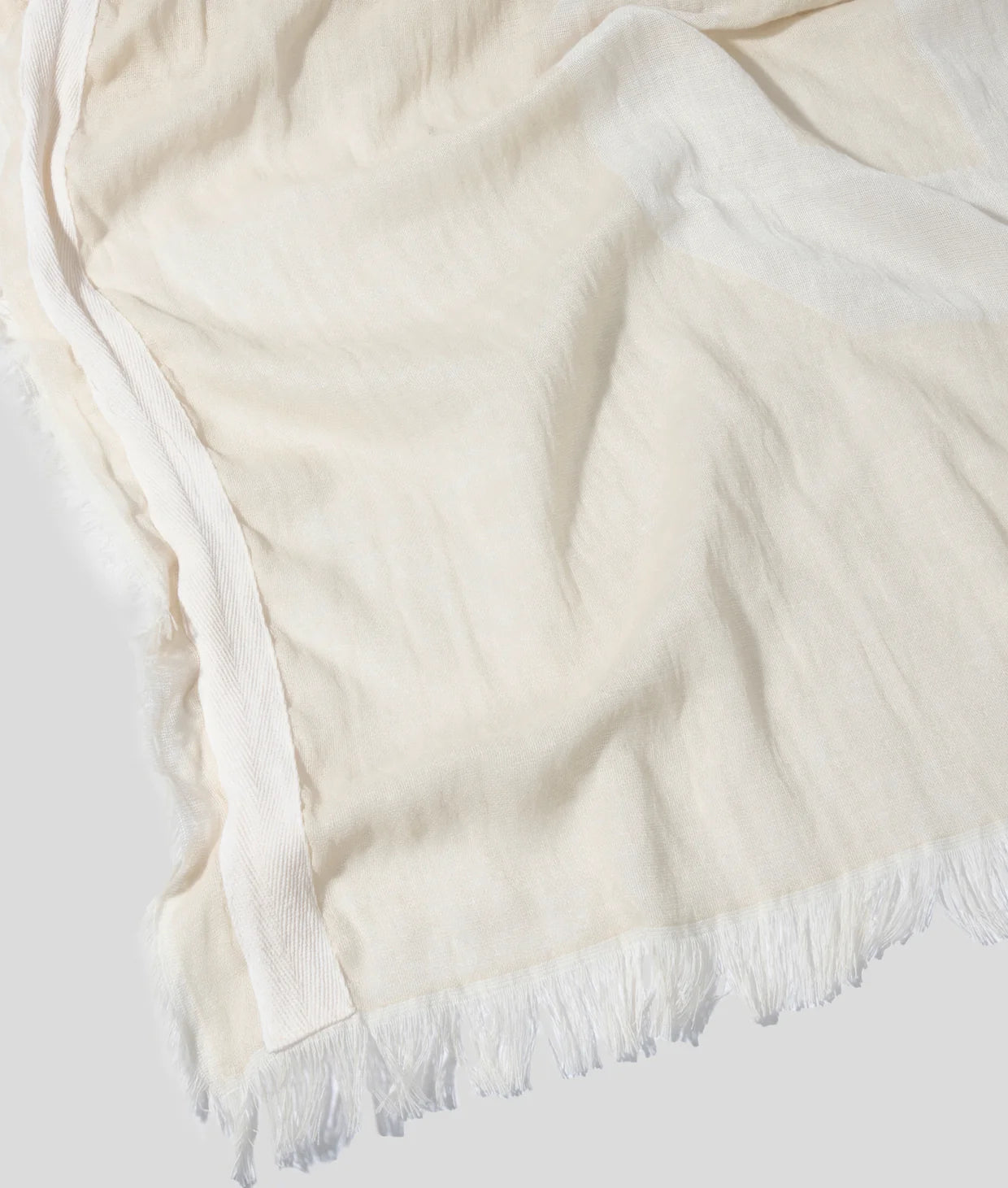 Damen Baumwollschal von 10 DAYS AMSTERDAM mit Logopint CREAM 