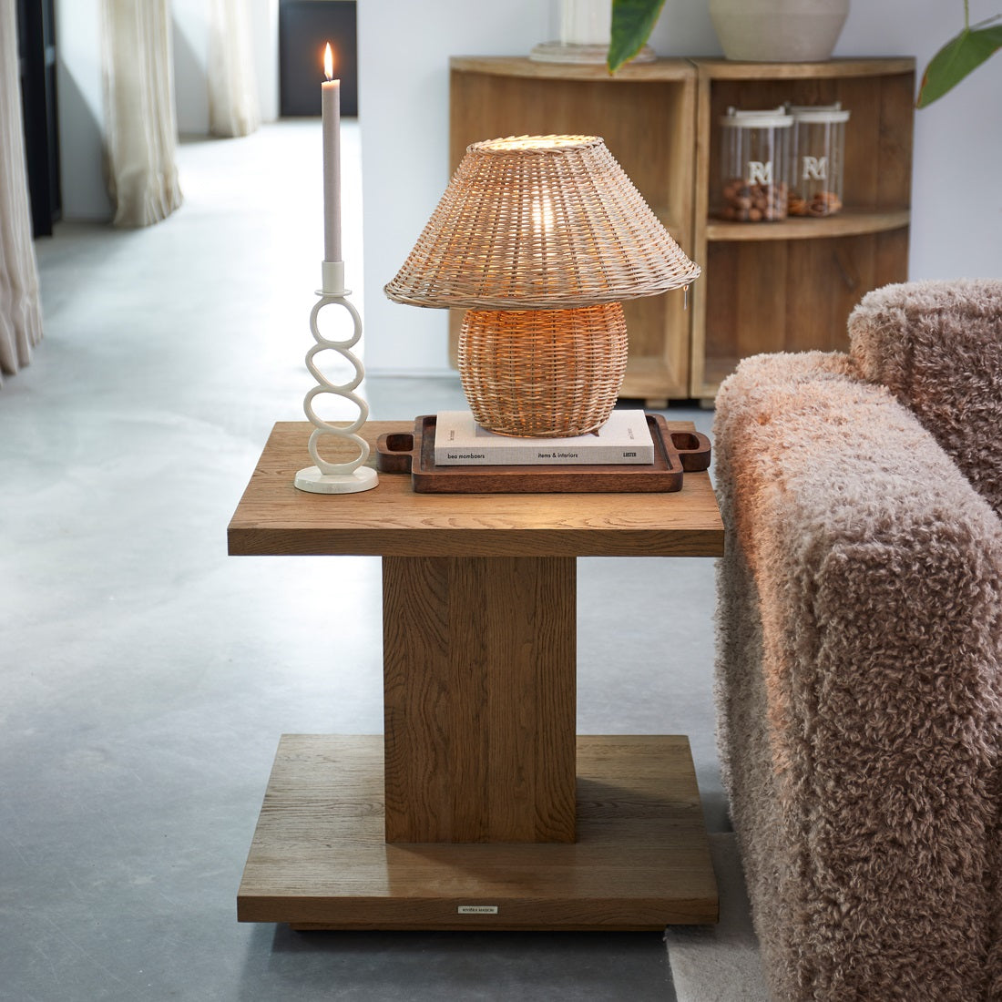 Riviera Maison Rustic Rattan Ames Table Lamp