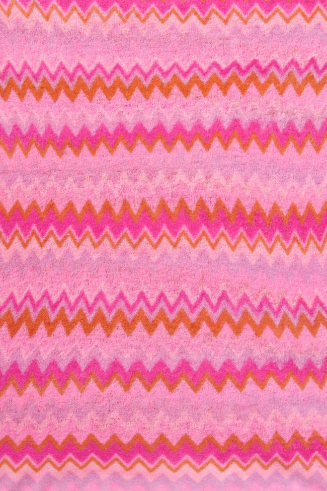 Kaschmir Schal Damen Chevron Flamingo-Rosa von Purschoen