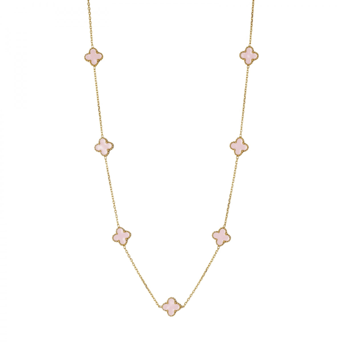 Clover Multi Necklace Pink/Gold