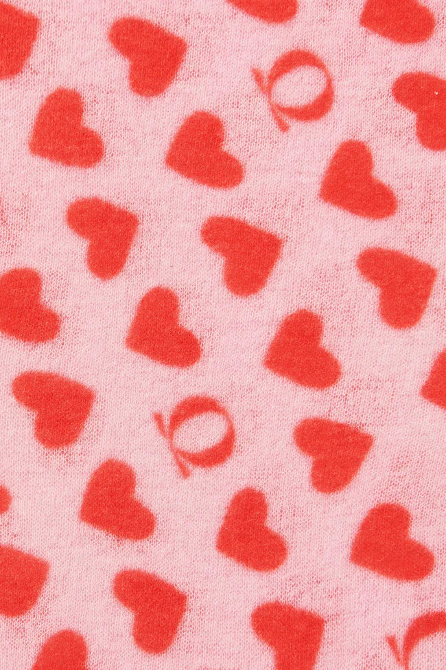 Tuch 3-Eck ADRIA Heartbeat Rose-Chili Red