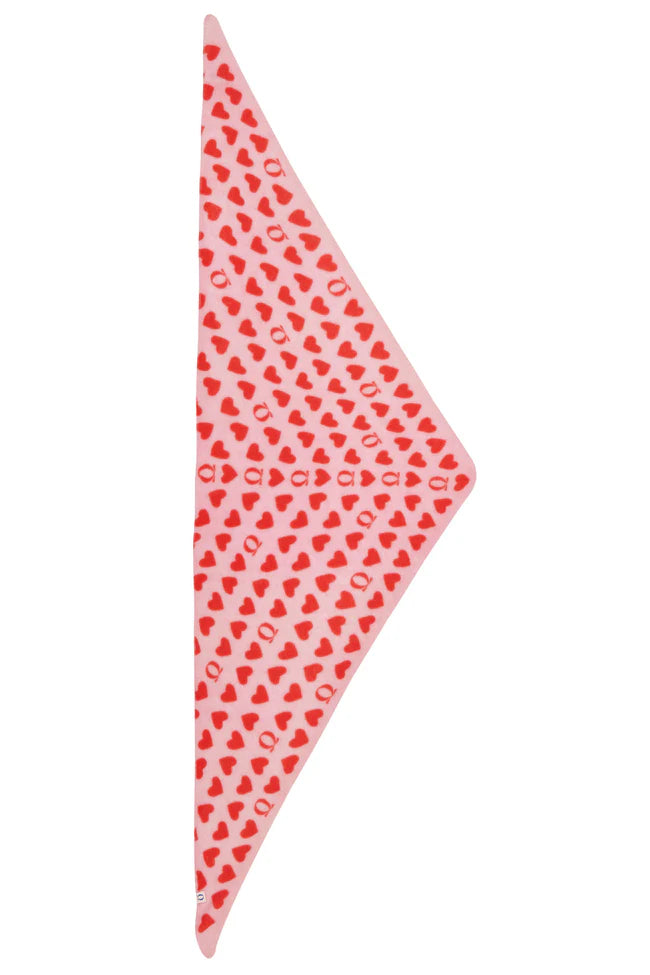 Tuch 3-Eck ADRIA Heartbeat Rose-Chili Red