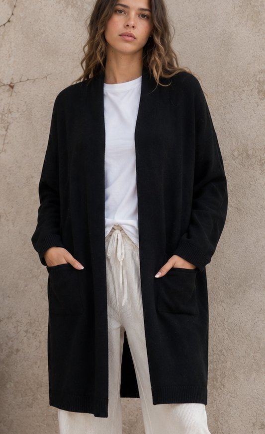 Long Cardigan Black