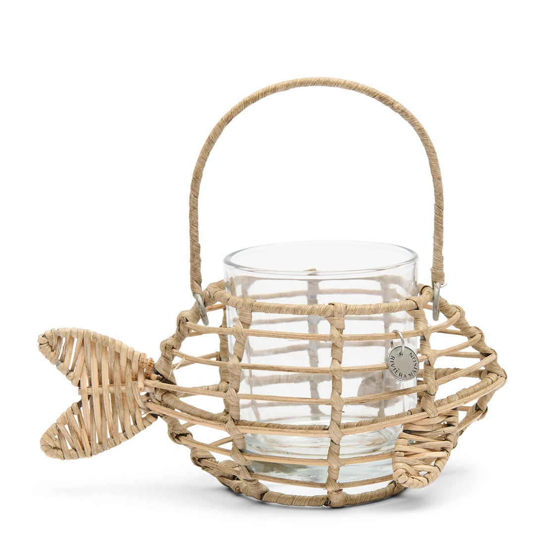 Classic Fish Teelichthalter Rustic Rattan
