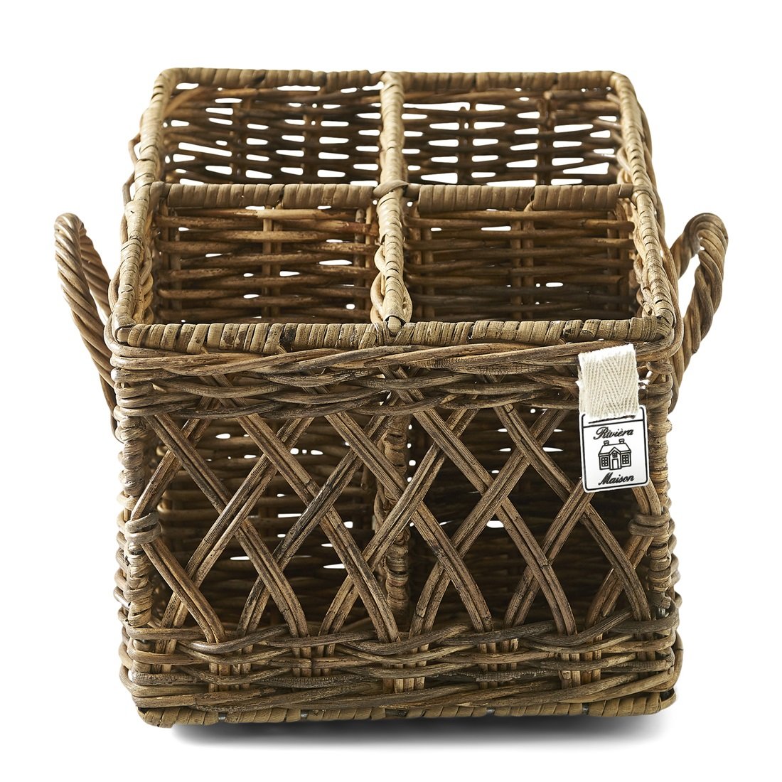 Rustic Rattan Couvert Basket Square RIVIERA MAISON