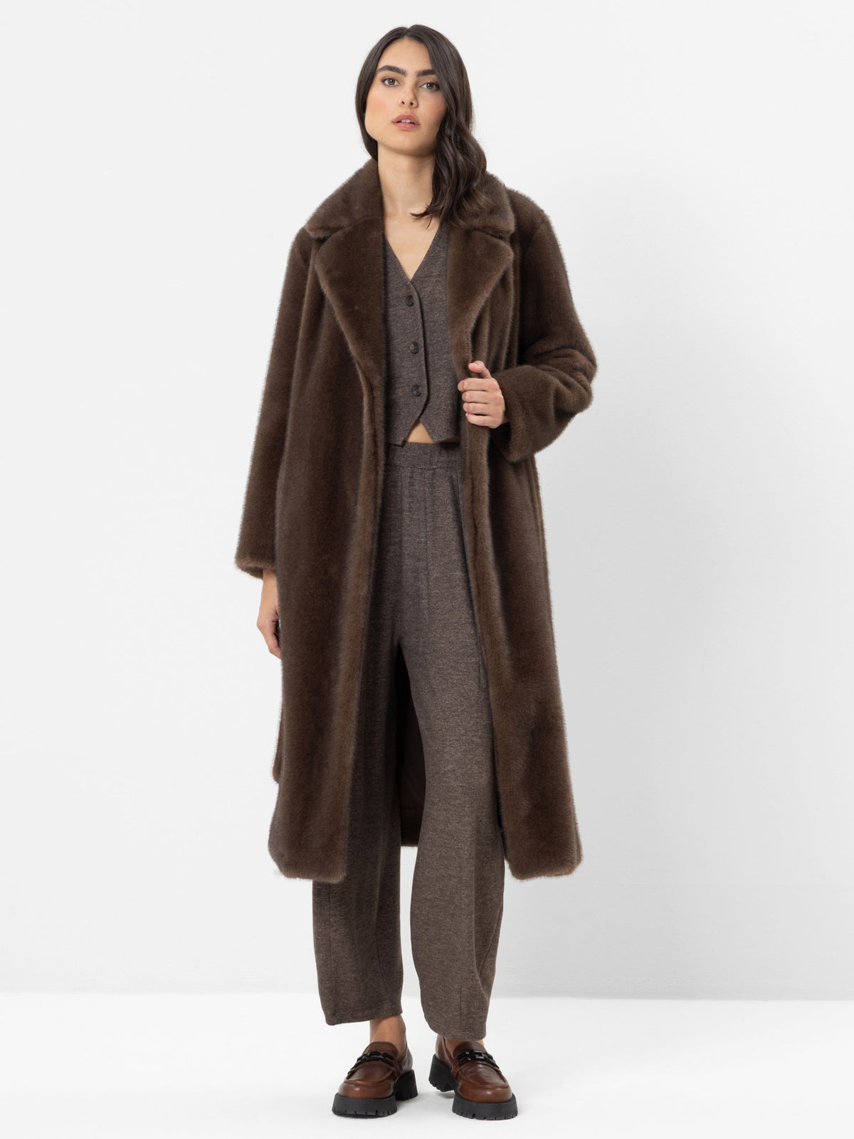 HERRLICHER Teddy-Mantel  Vegan Fur
