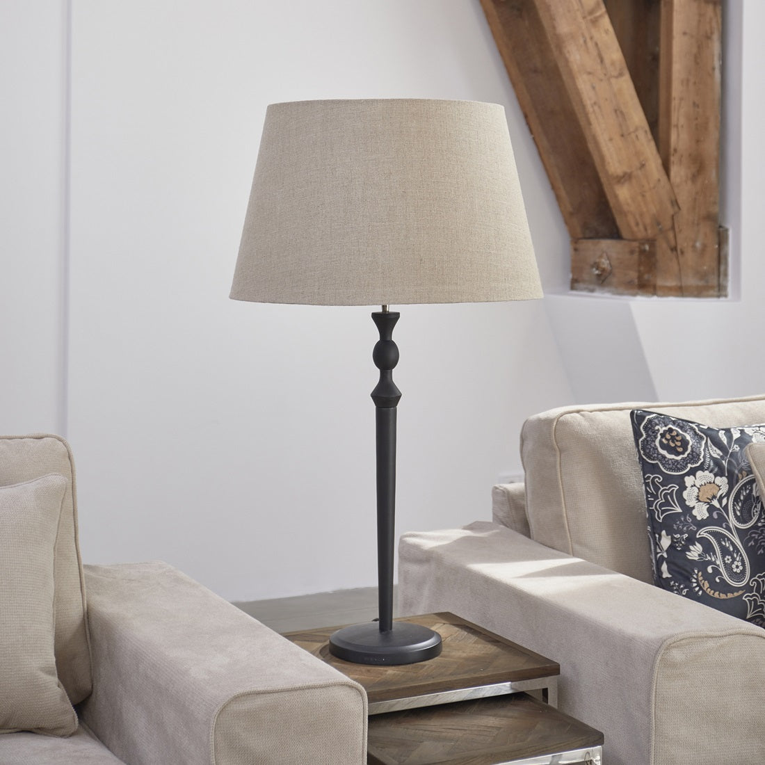 Linen Taper Lampshade Flax RIVIERA MAISON