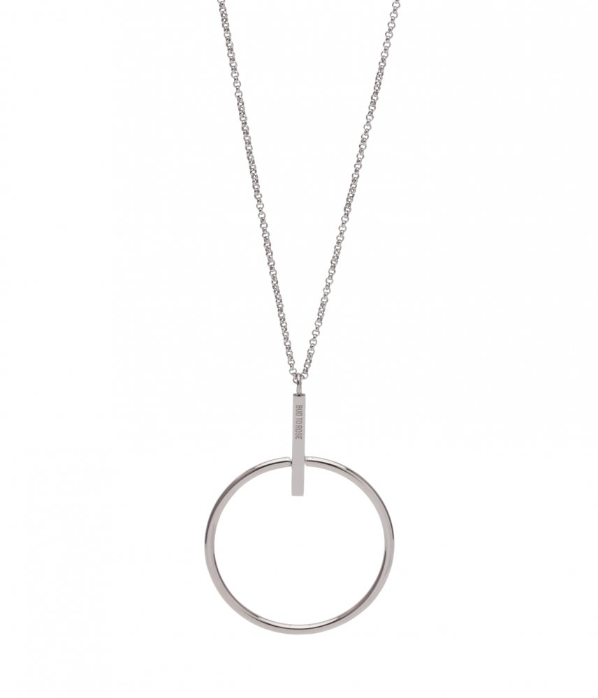 Zone Long Necklace Steel