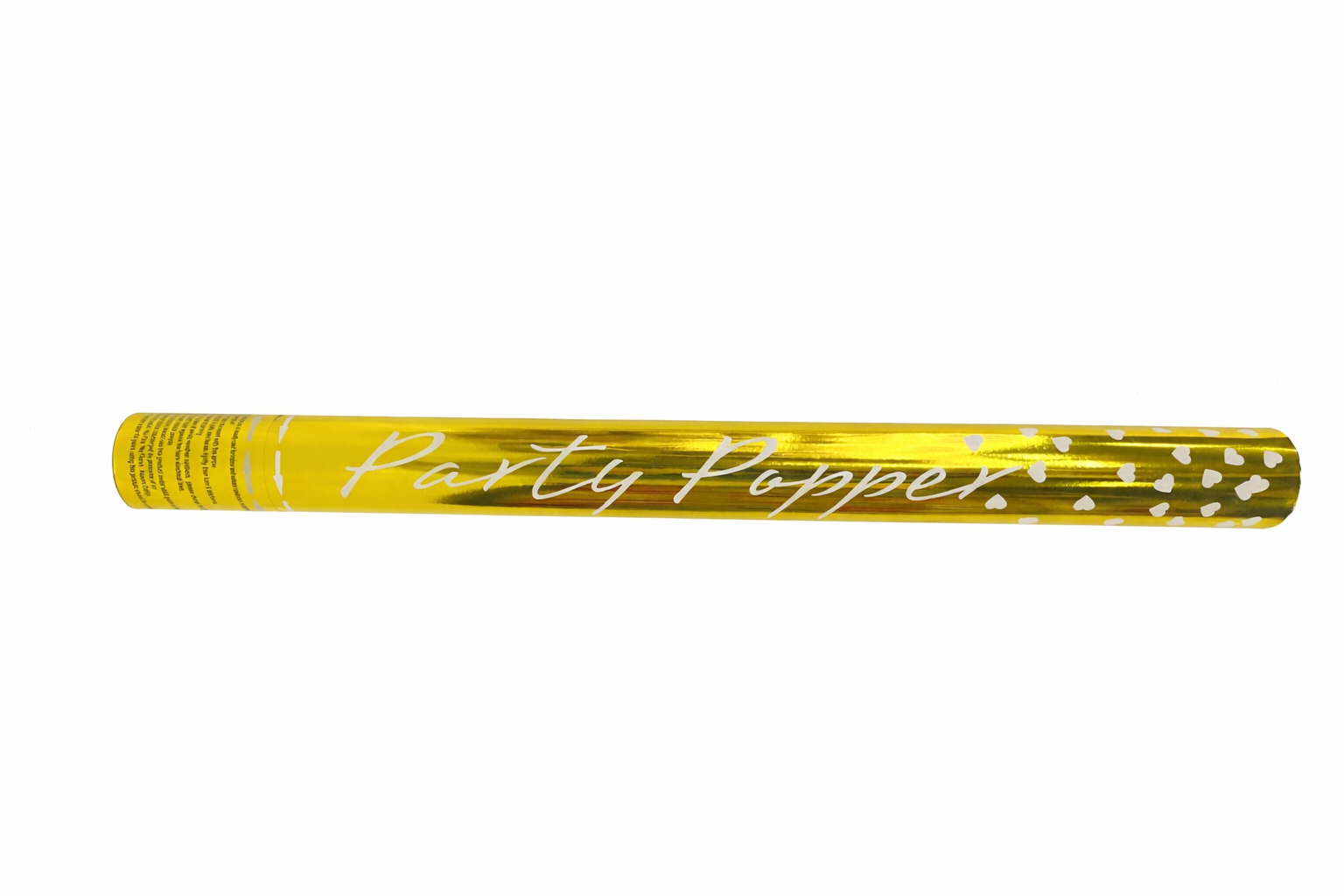 Konfettikanone mit goldenen Herzchen und Party Popper Aufschrift von COR MULDER