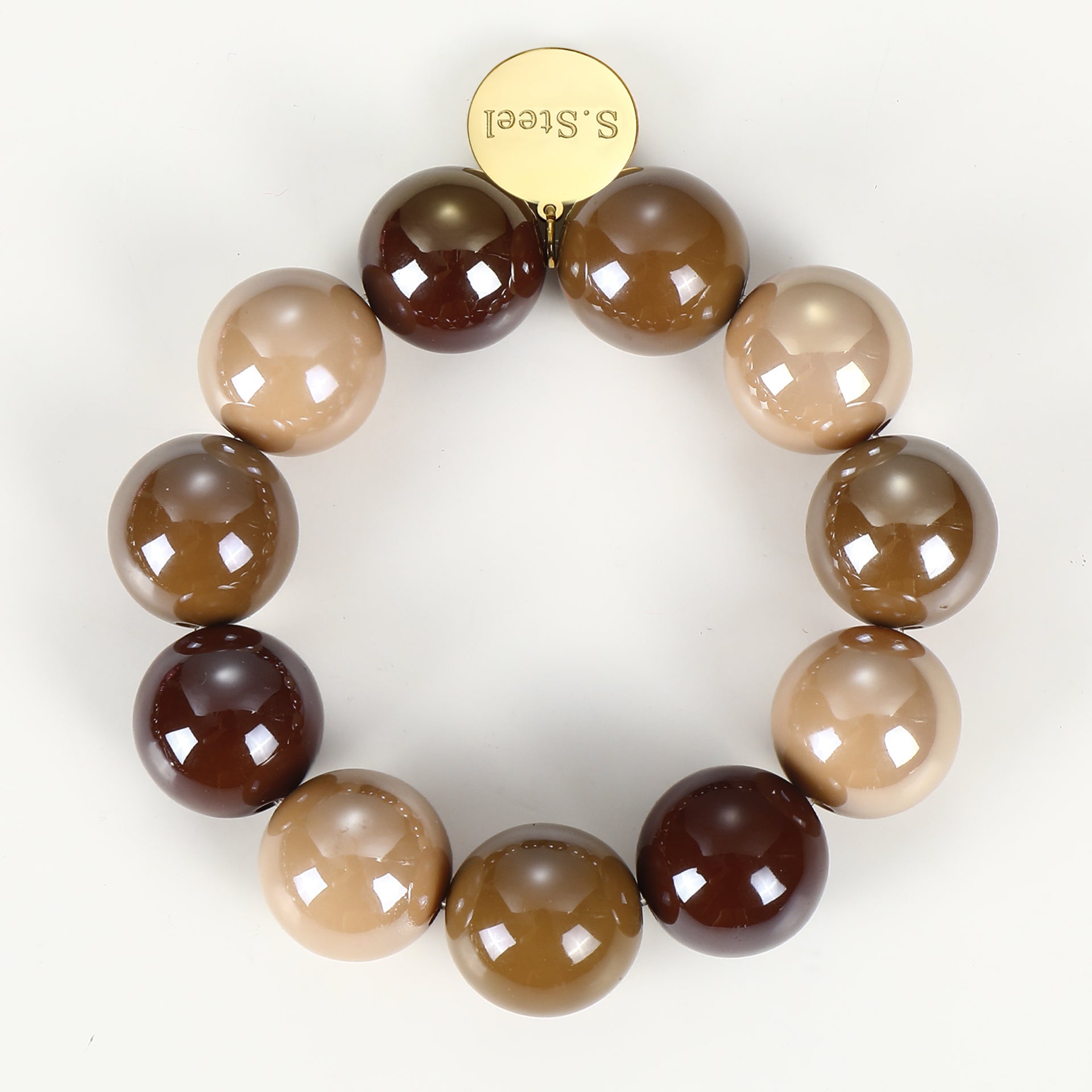 Kugelarmband Braun MIX