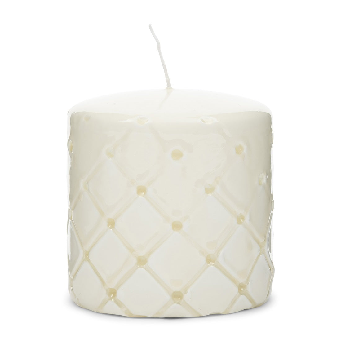 Pillar Candle Padded white 9,5x10 RIVIERA MAISON
