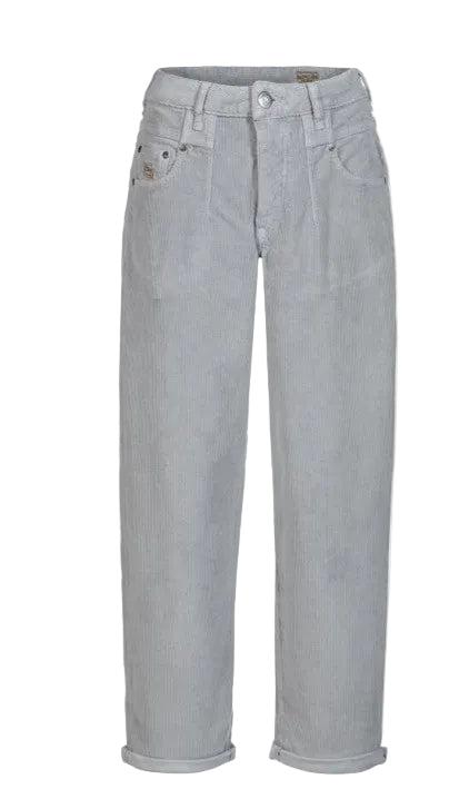 Herrlicher Brooke Cord Stretch Damen Cordhose in hellem Beige mit weitem Bein