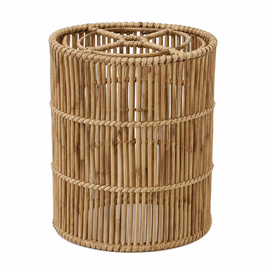 Hängelampenschirm aus Rattan