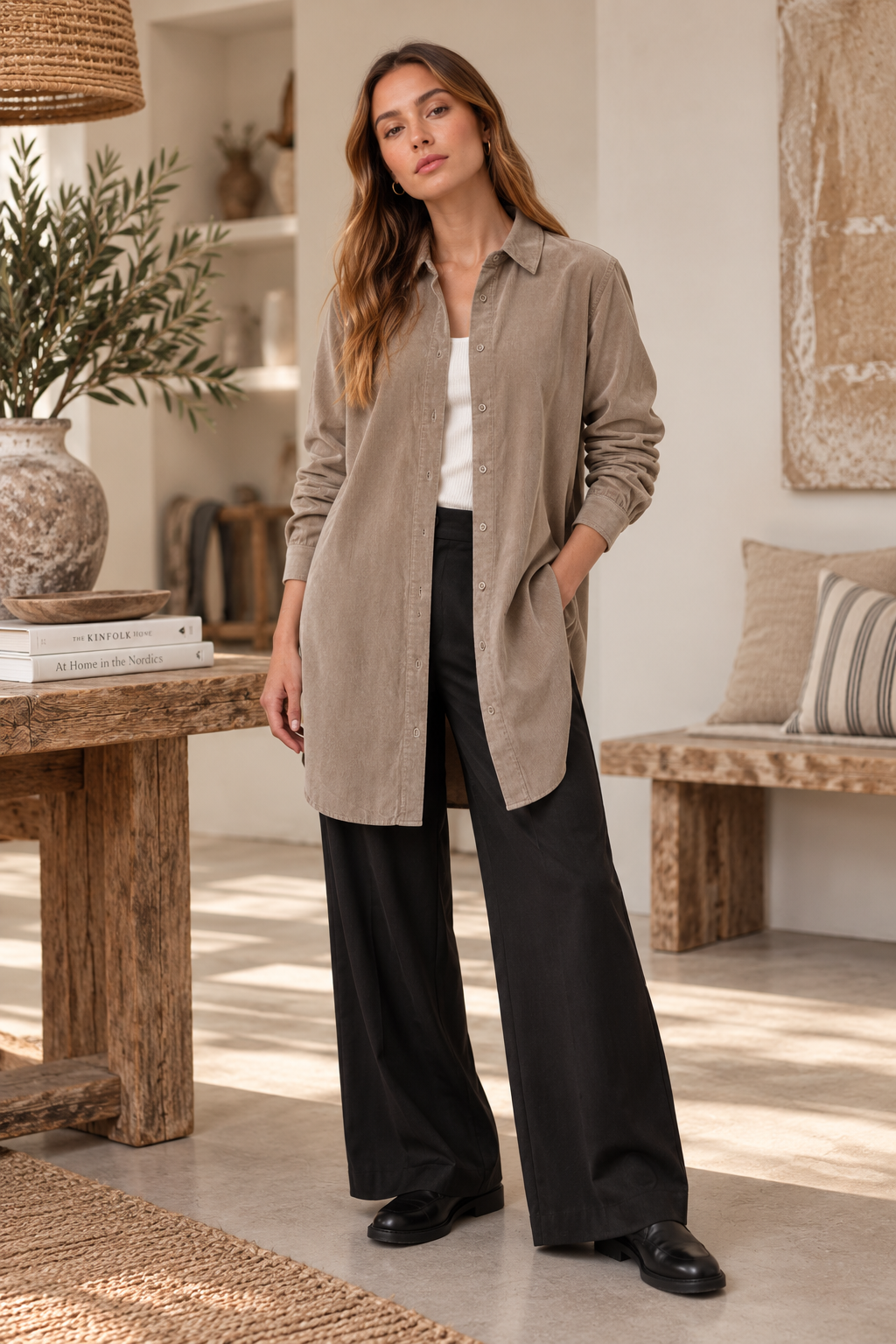 Hemdblusenkleid - Desert Taupe