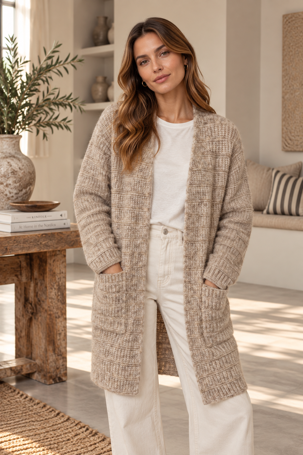 Cardigan - Desert Taupe Melange