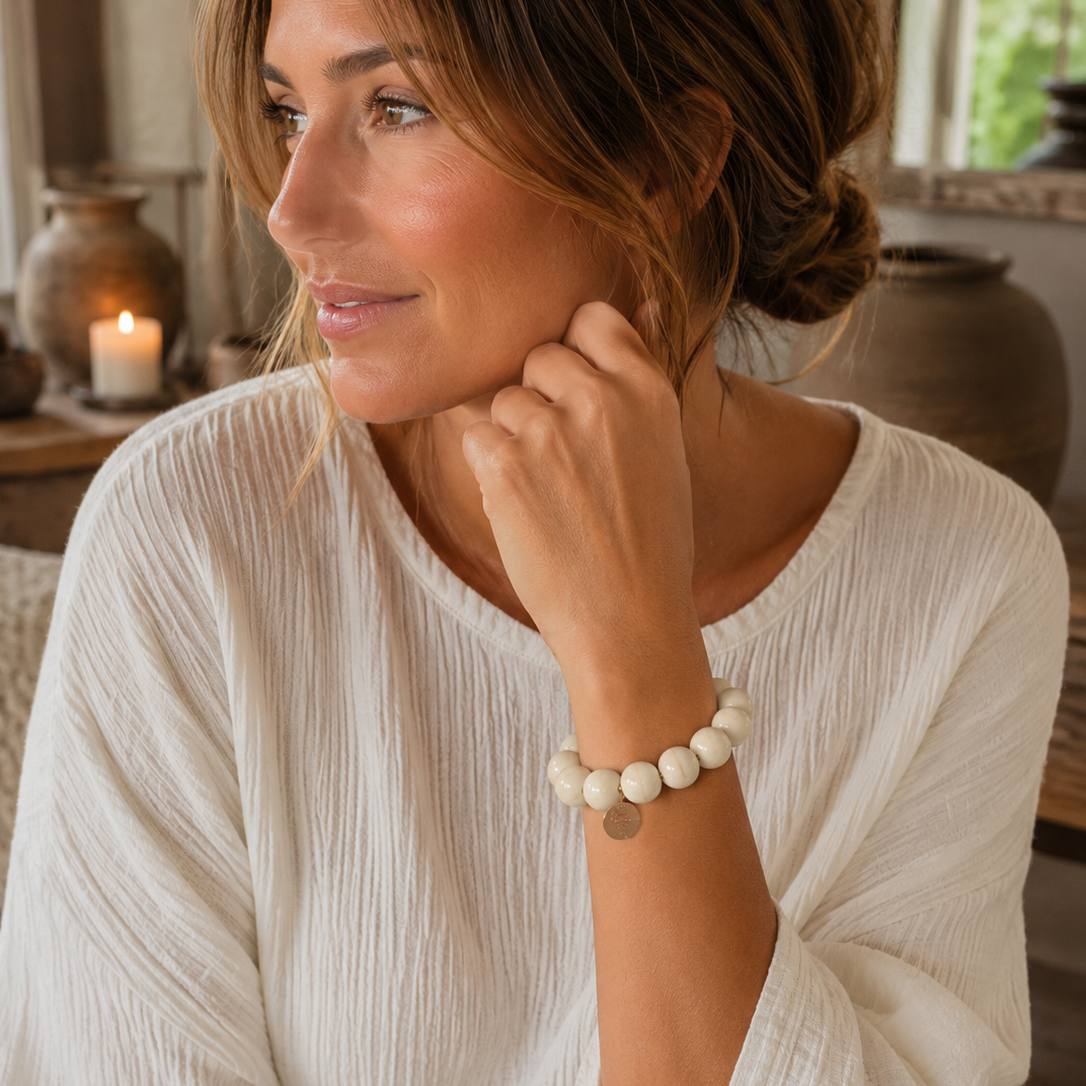Steinarmband BEIGE