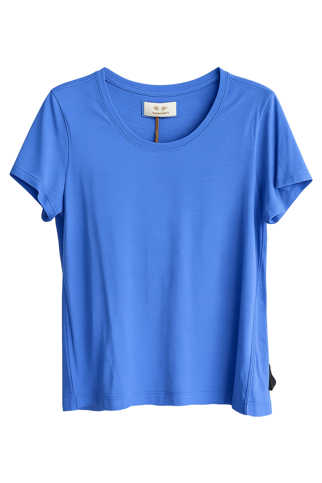 Stahlblaues Damen T-Shirt von Mos Mosh Modell ARDEN mit Rundhalsausschnitt