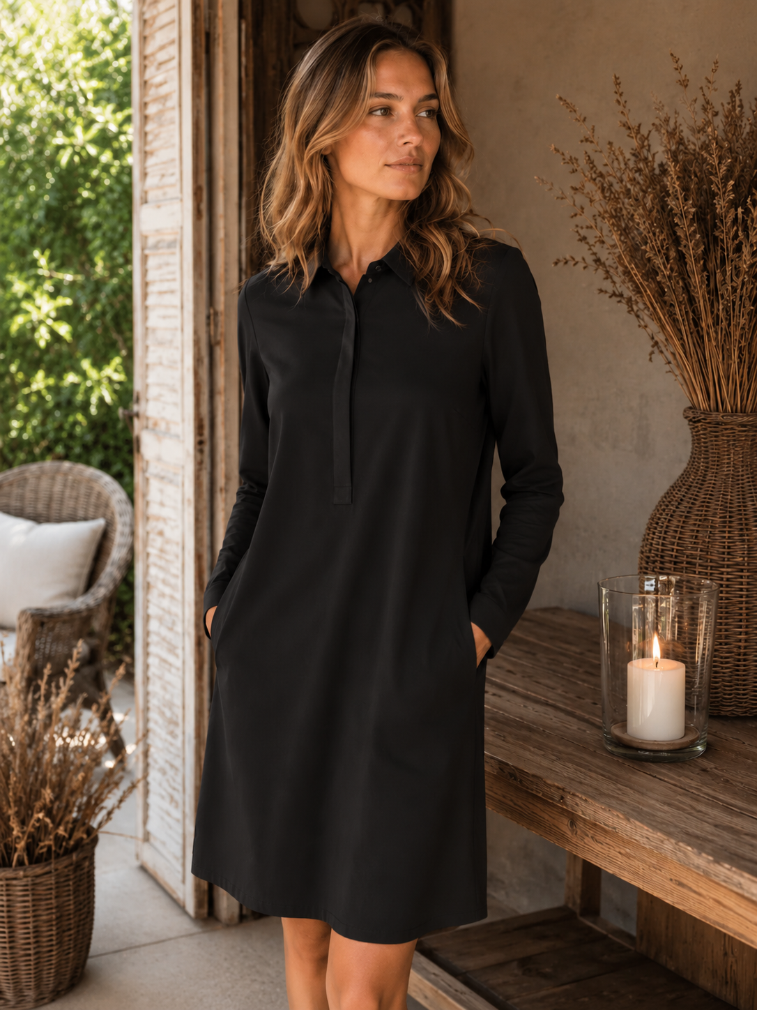 Japan TKY Dress Riku Deep Black