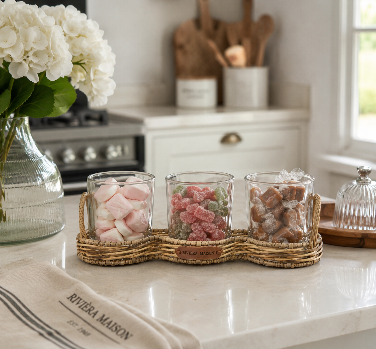 Riviera Maison Rustic Rattan Triple Votive