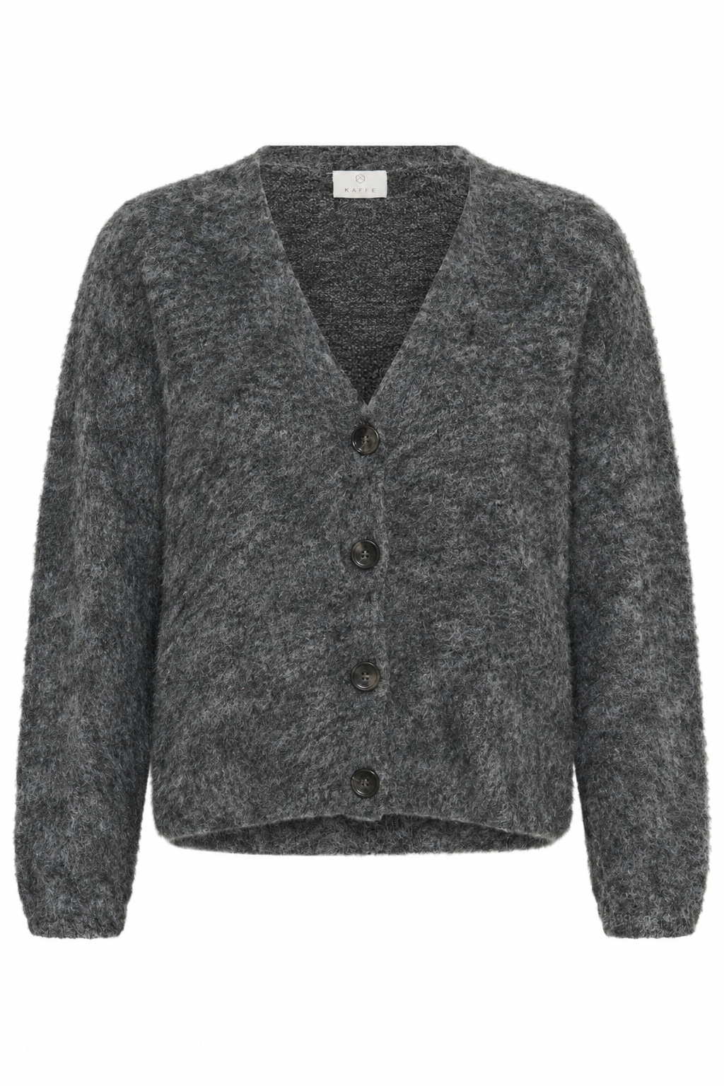 Knit Cardigan - Dark Grey Melange
