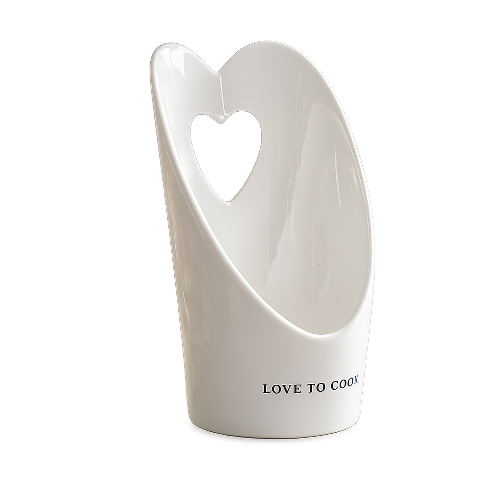 Love to Cook Spoon Holder aus weißer Keramik von Riviera Maison