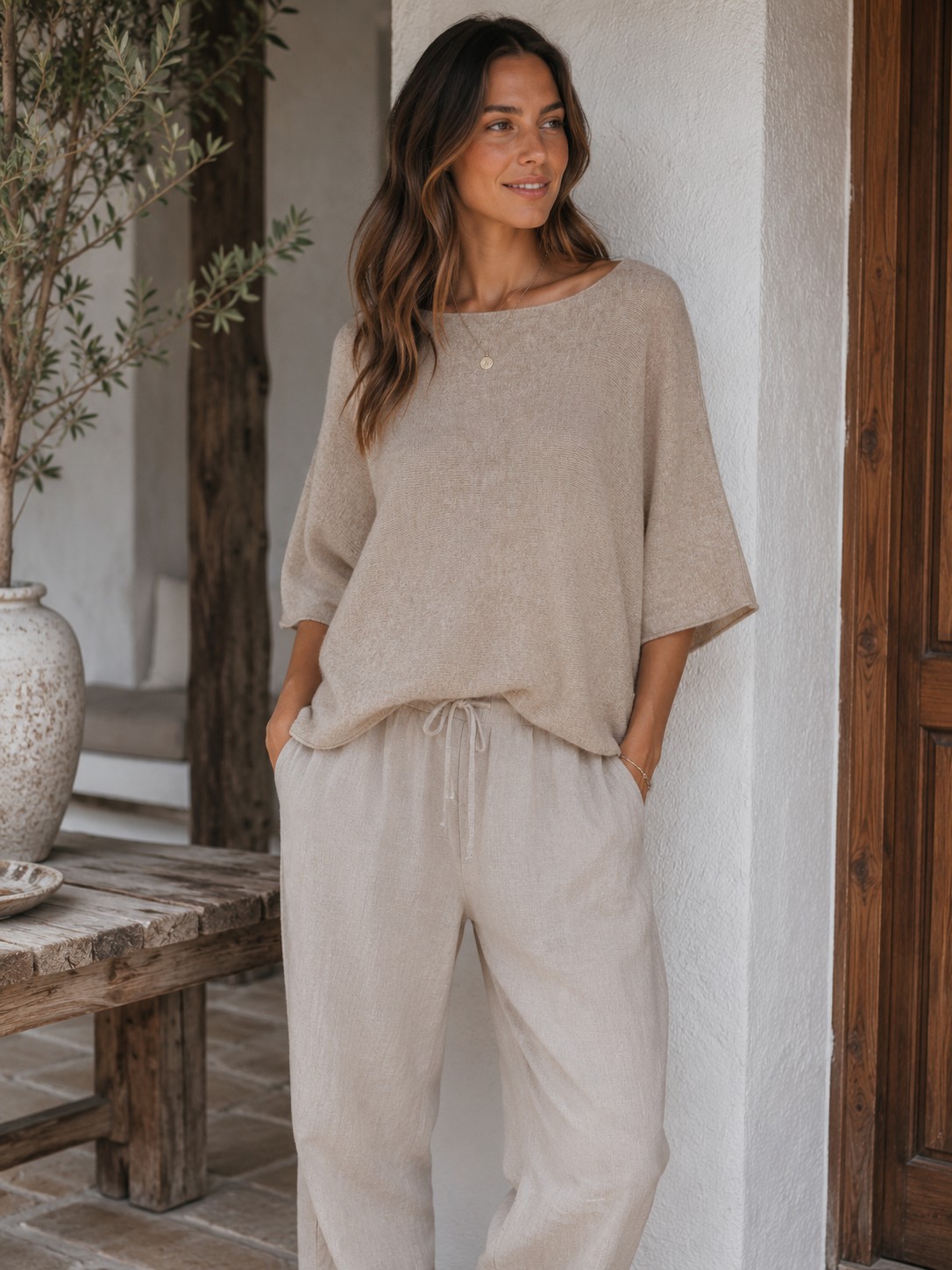 Pullover Medium Beige