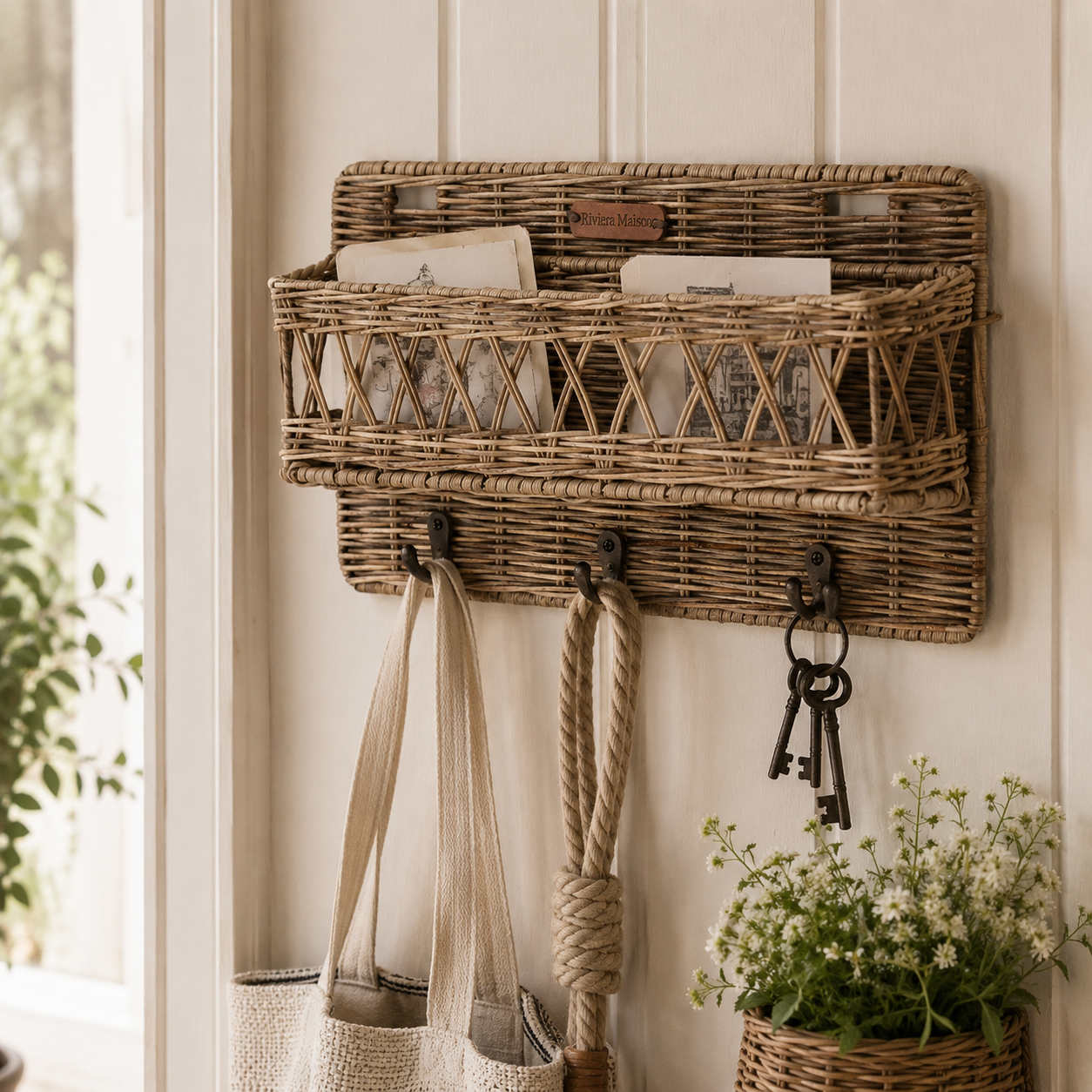 Riviera Maison Rustic Rattan Hold My Keys Holder