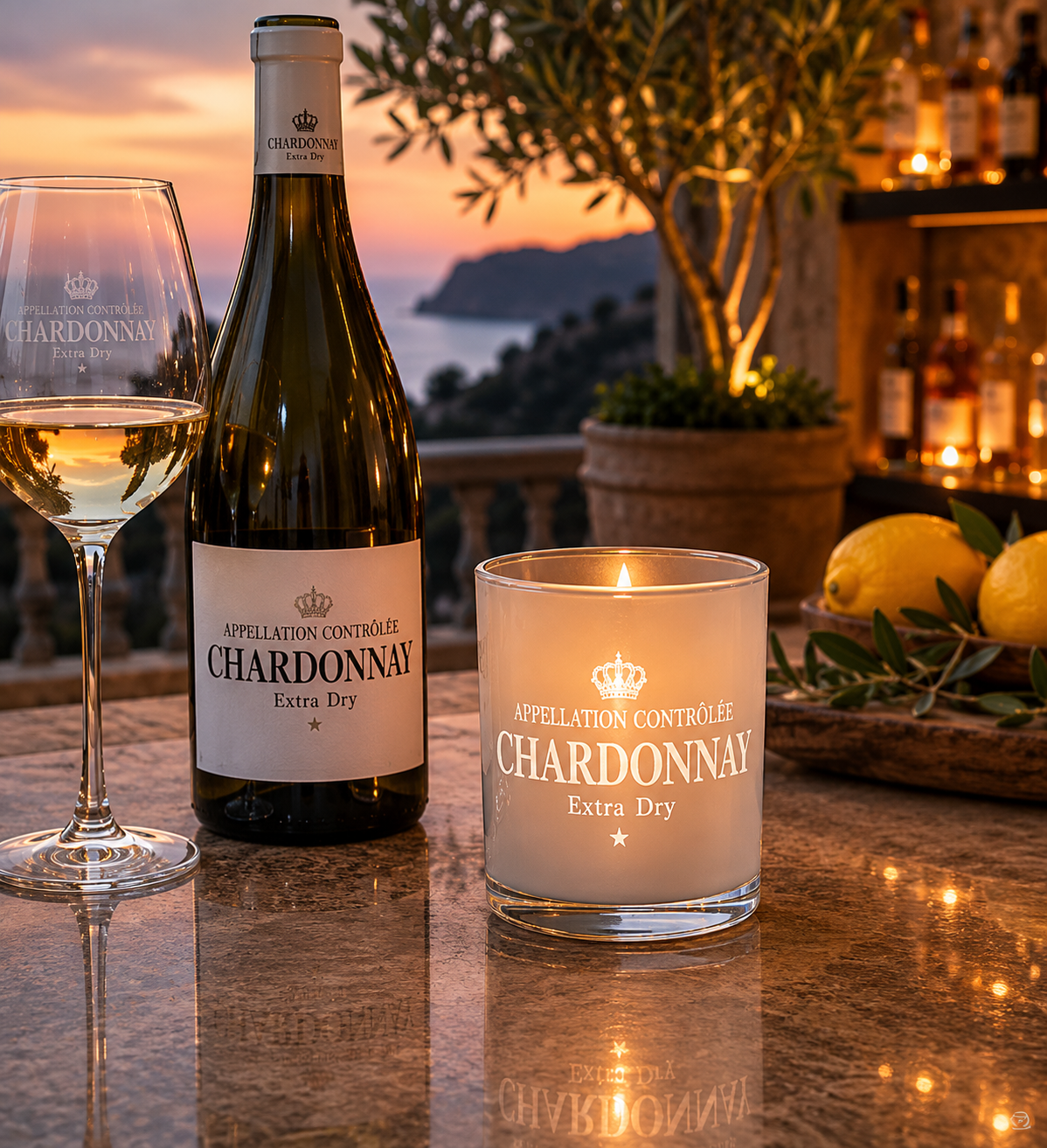 Windlicht CHARDONNAY
