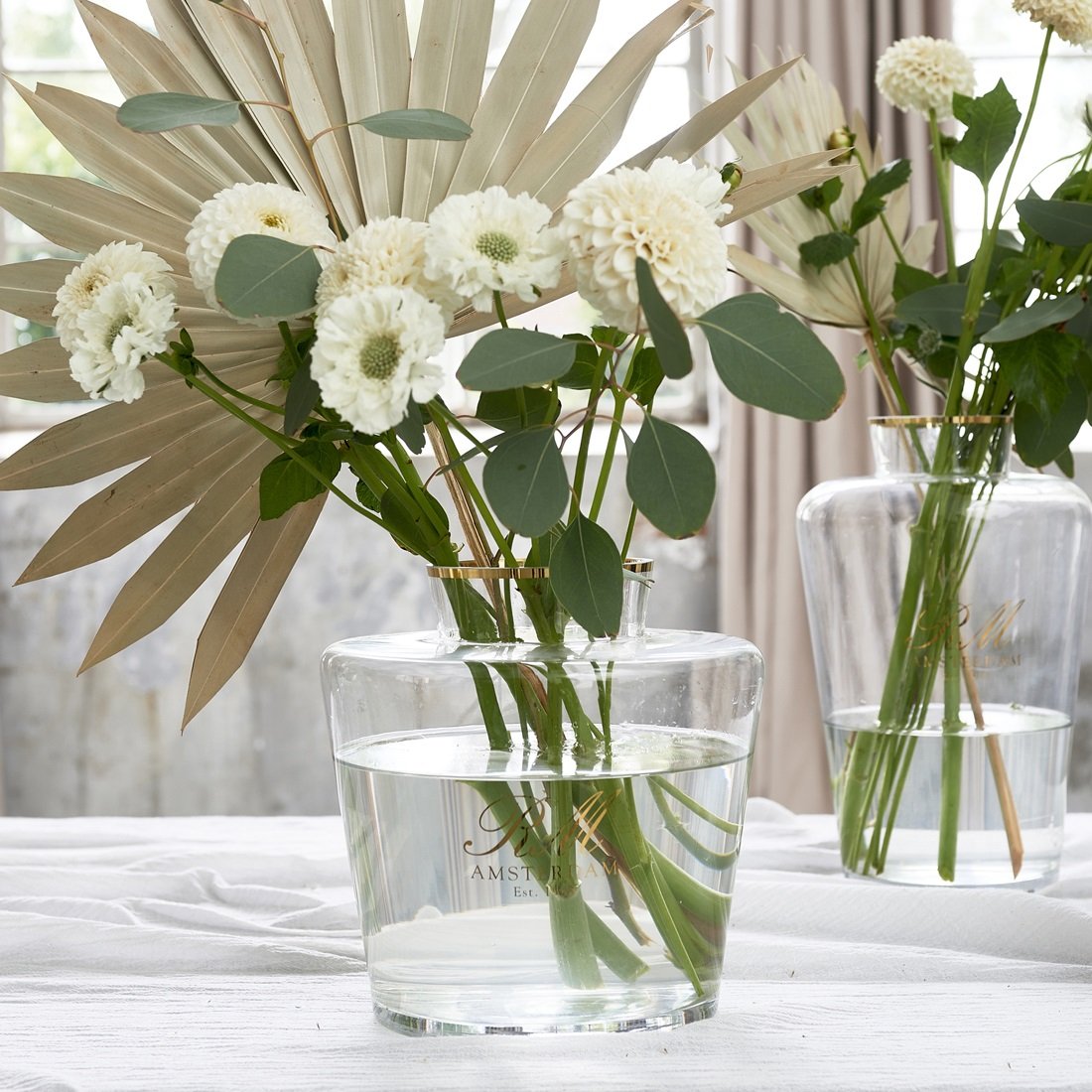 Classic Club Bouquet Vase mit Goldrand von Riviera Maison