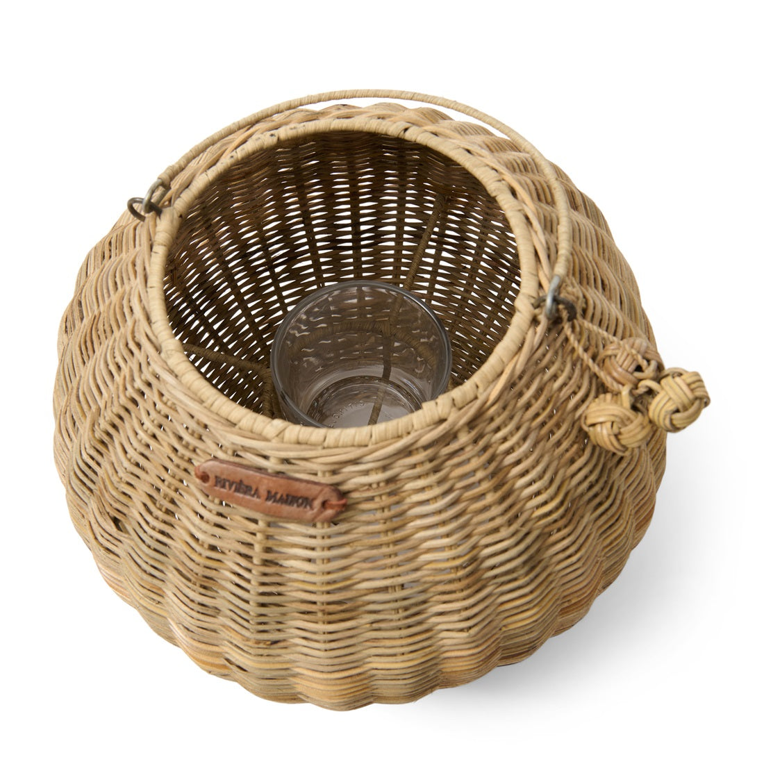 Rattan Windlicht mit Henkel Rustic Rattan Cherchio Lantern von RIVIERA MAISON