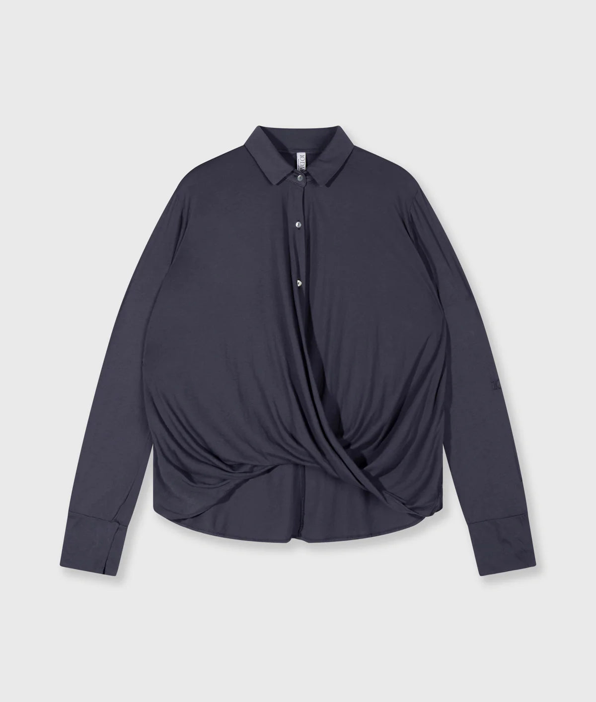 Damen bluse wrapped in der farbe steel blue von 10 days amsterdam