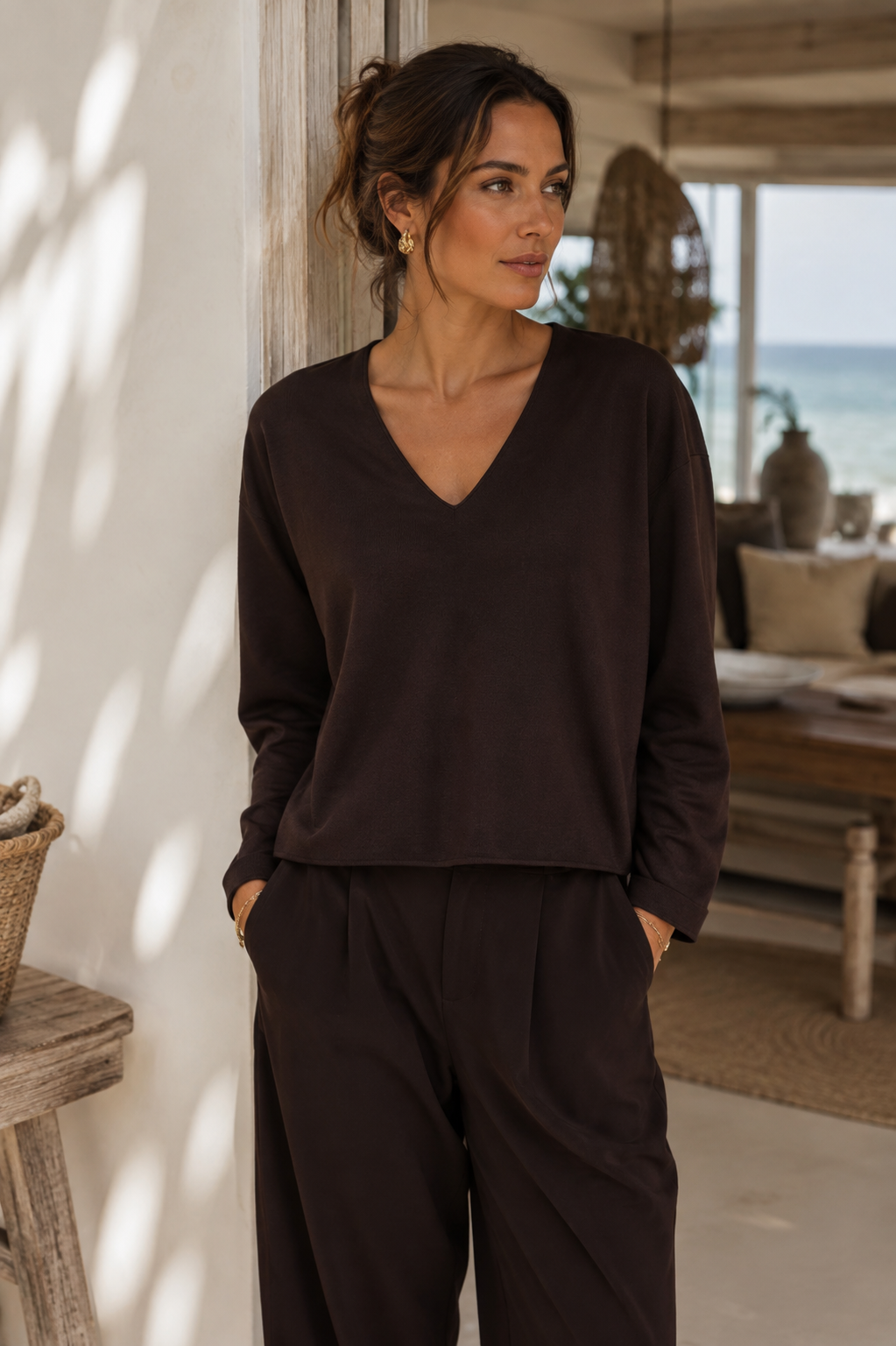 DRYKORN Pullover SOMAIJA für Damen mit V-Ausschnitt