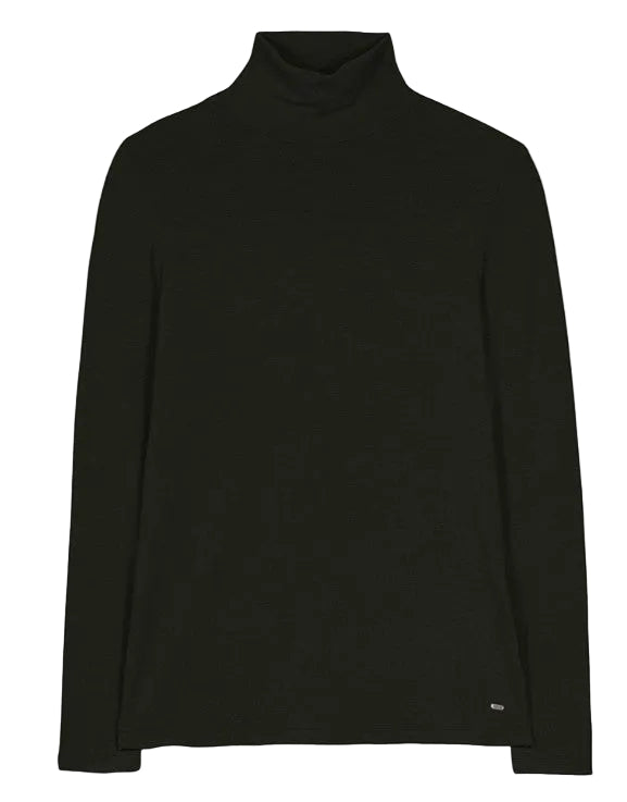 Herrlicher Tinker Jersey Brushed Damen Rollkragenshirt aus Lyocell-Woll-Mix