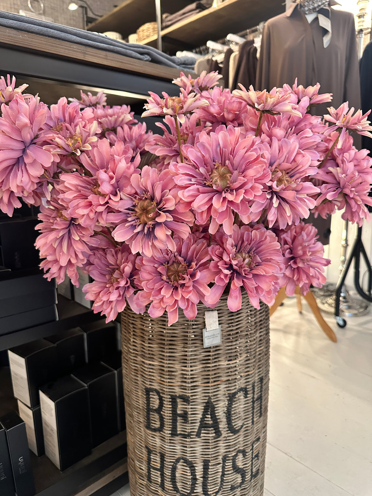 Zinnienzweig Pink 90 cm