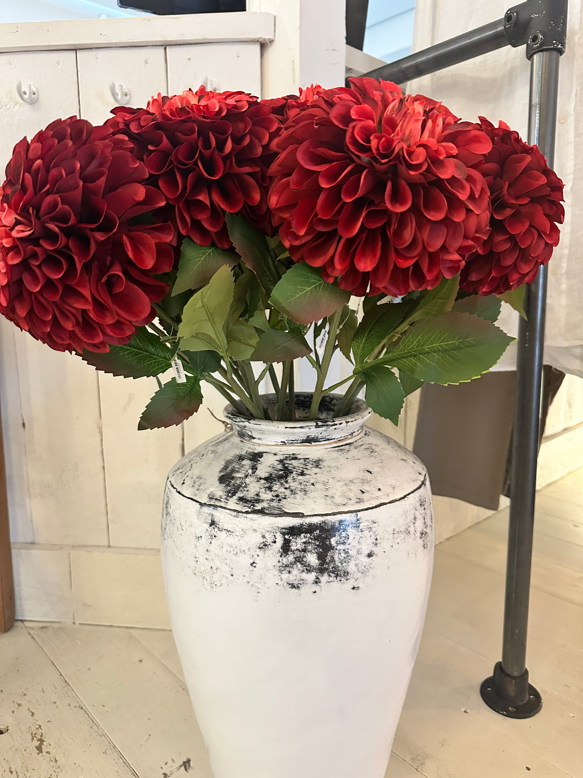 Dahlien-Pomponzweig XL Rot 77 cm