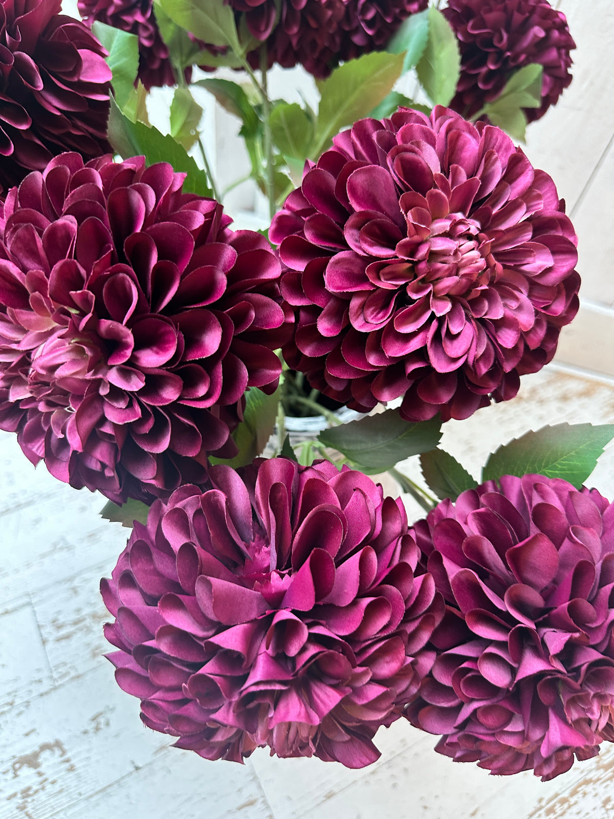 Dahlien-Pomponzweig XL Burgundy 77 cm