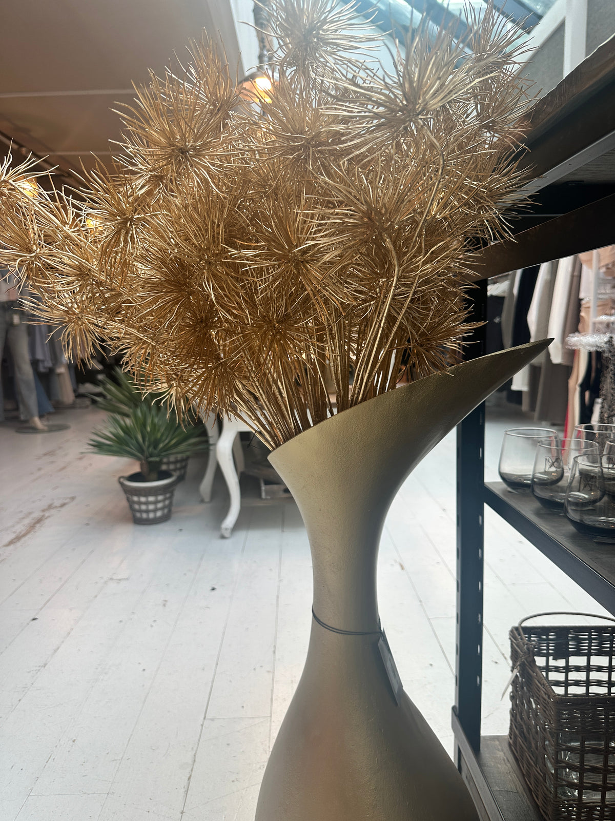 Anemonen-Samenzweig Gold 97 cm