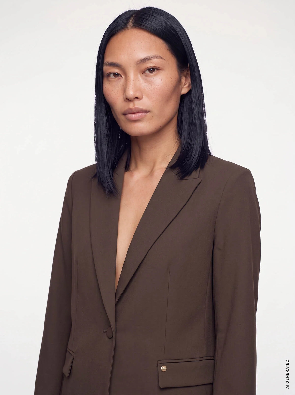 Mos Mosh Leonora Miley Blazer Damen braun mit Revers und goldfarbenen Details