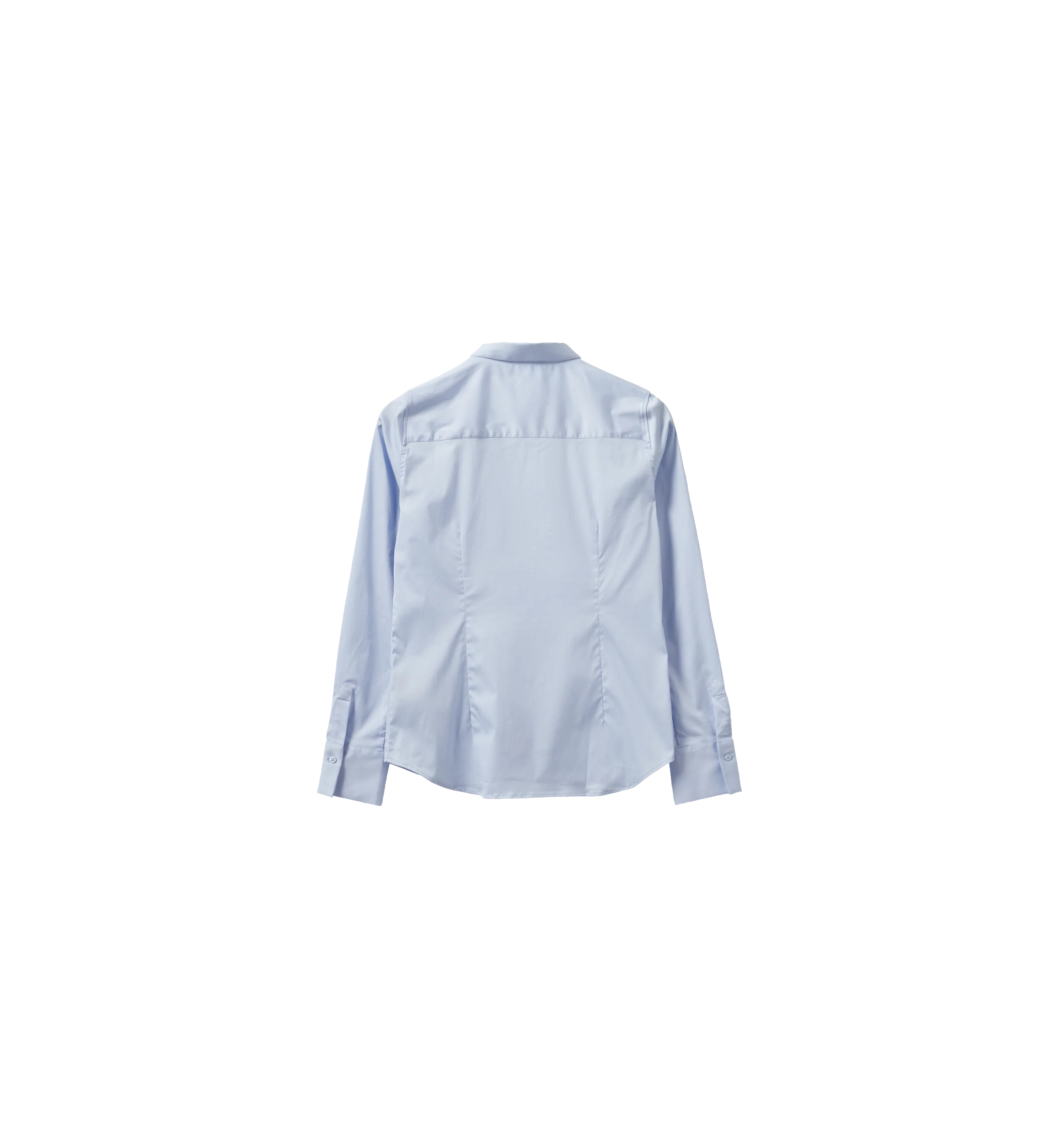 MOS MOSH TILDA Bluse Light Blue mit kleinem Kragen und komfortablem Stretch
