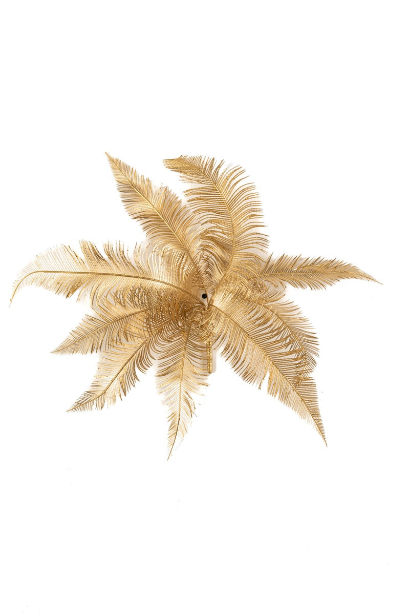 Palm bush x9 gold 40cm