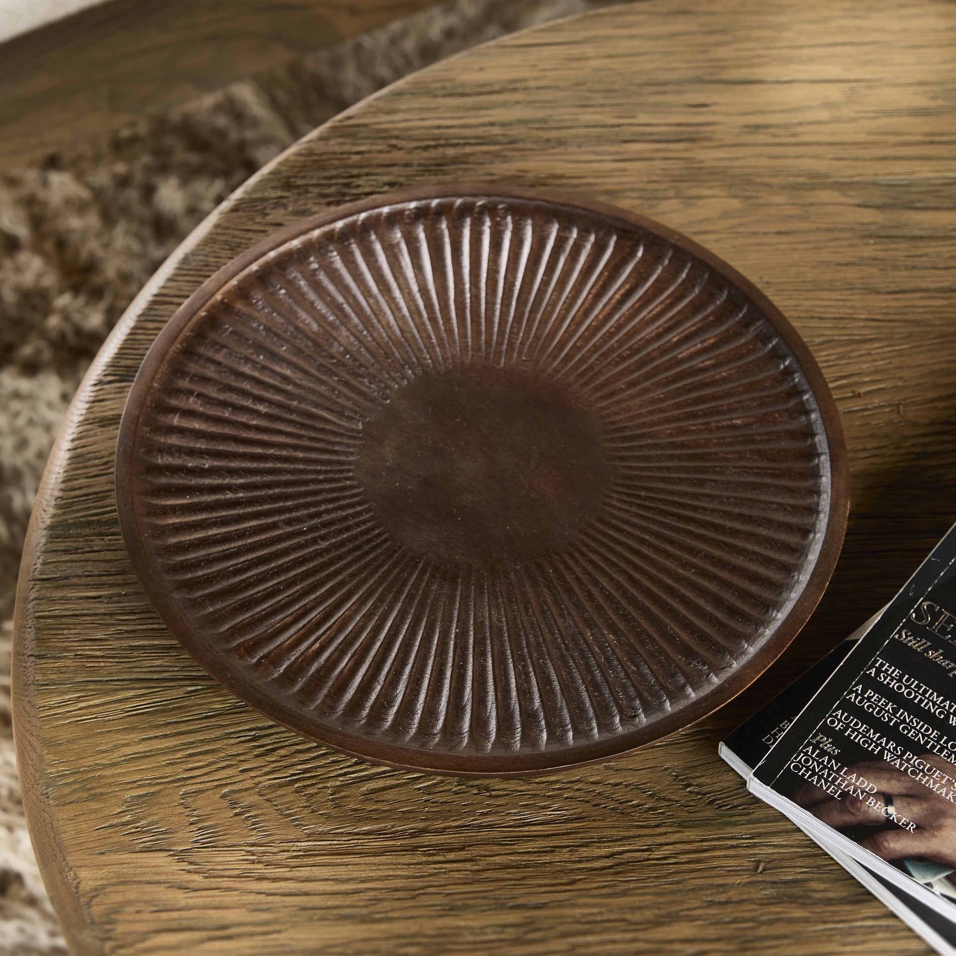 Riviera Maison Banu Tray 25cm braun, rund