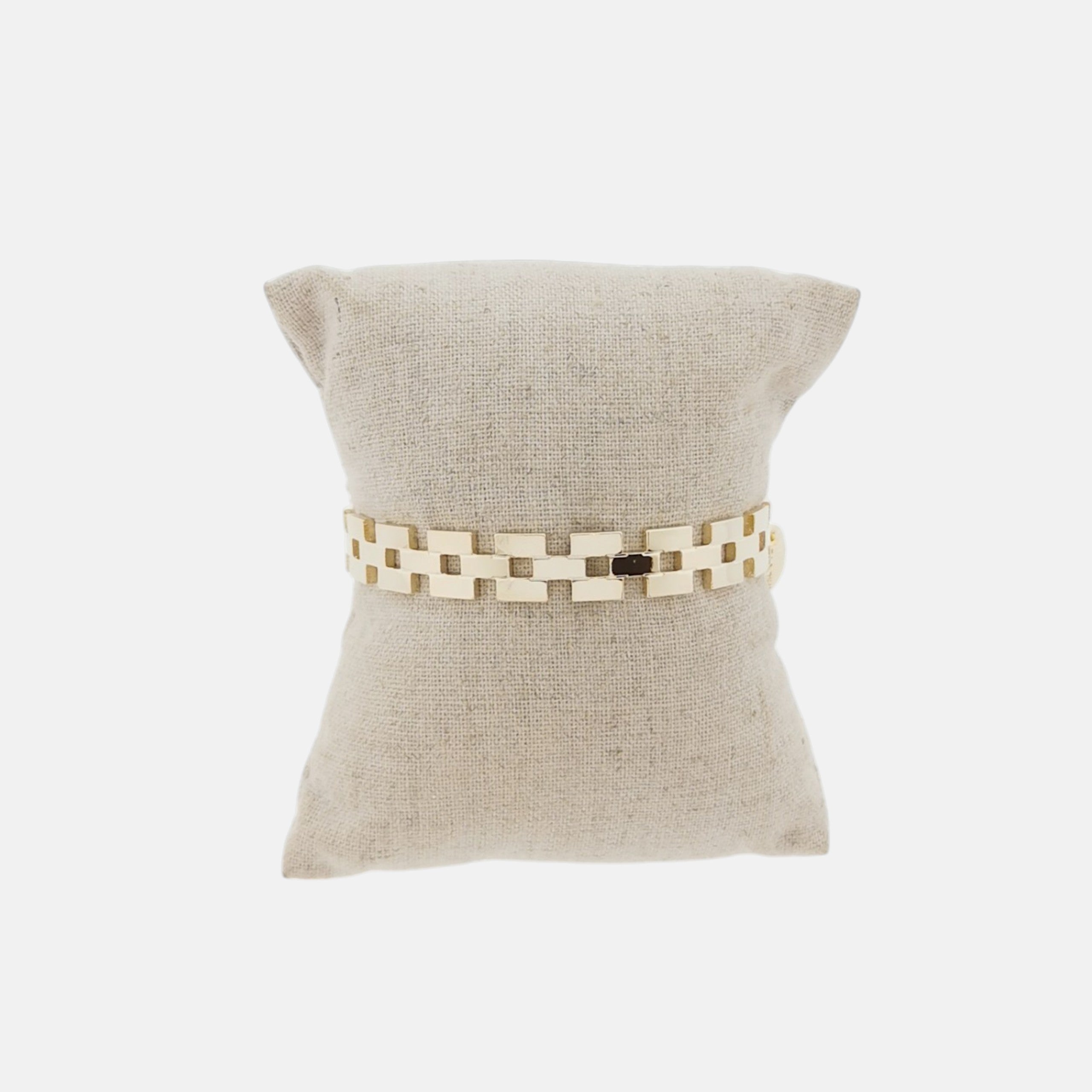 Elegantes Armband von Rosanna de la Riva mit verstellbarem Textilverschluss.