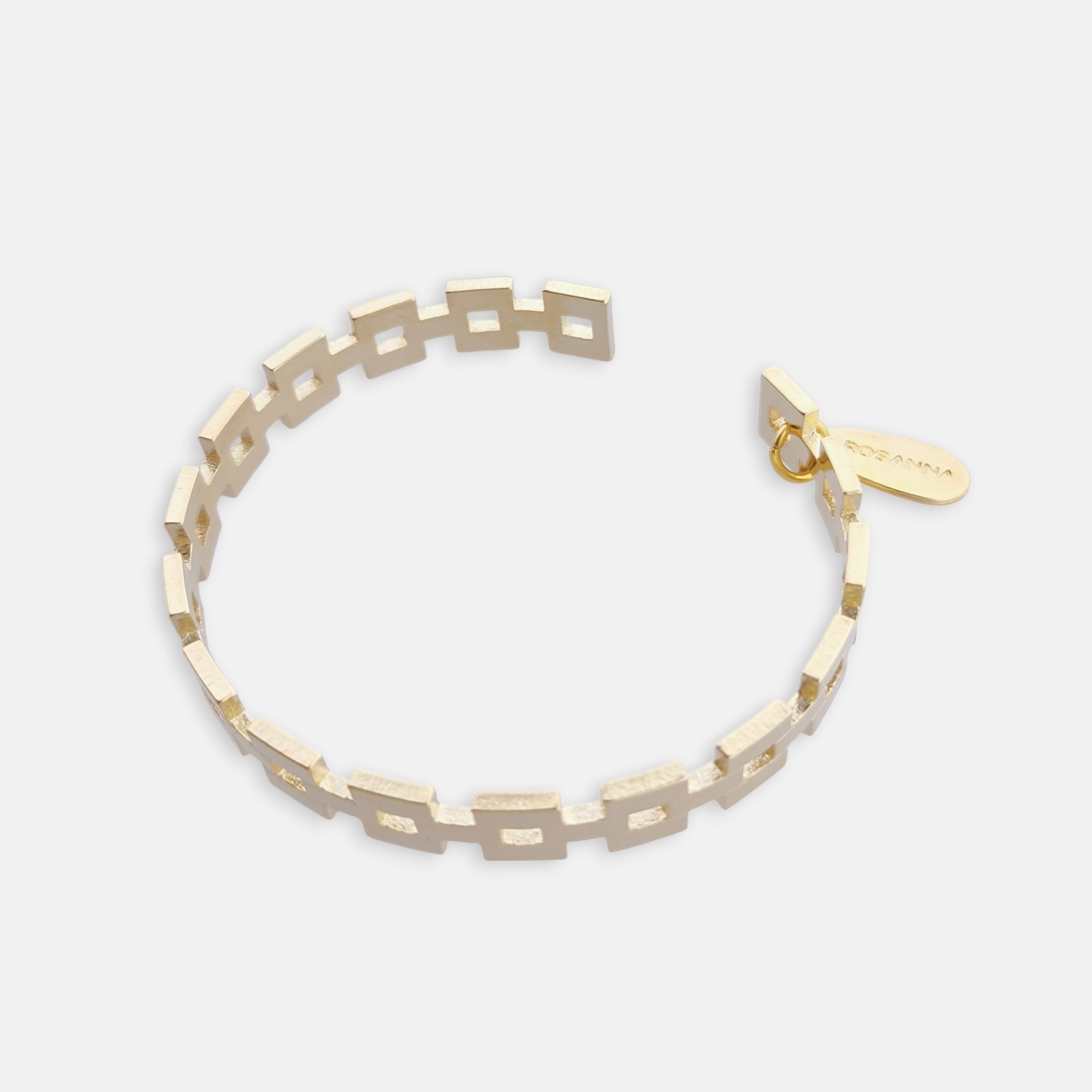 Elegantes Armband von Rosanna de la Riva mit verstellbarem Textilverschluss.