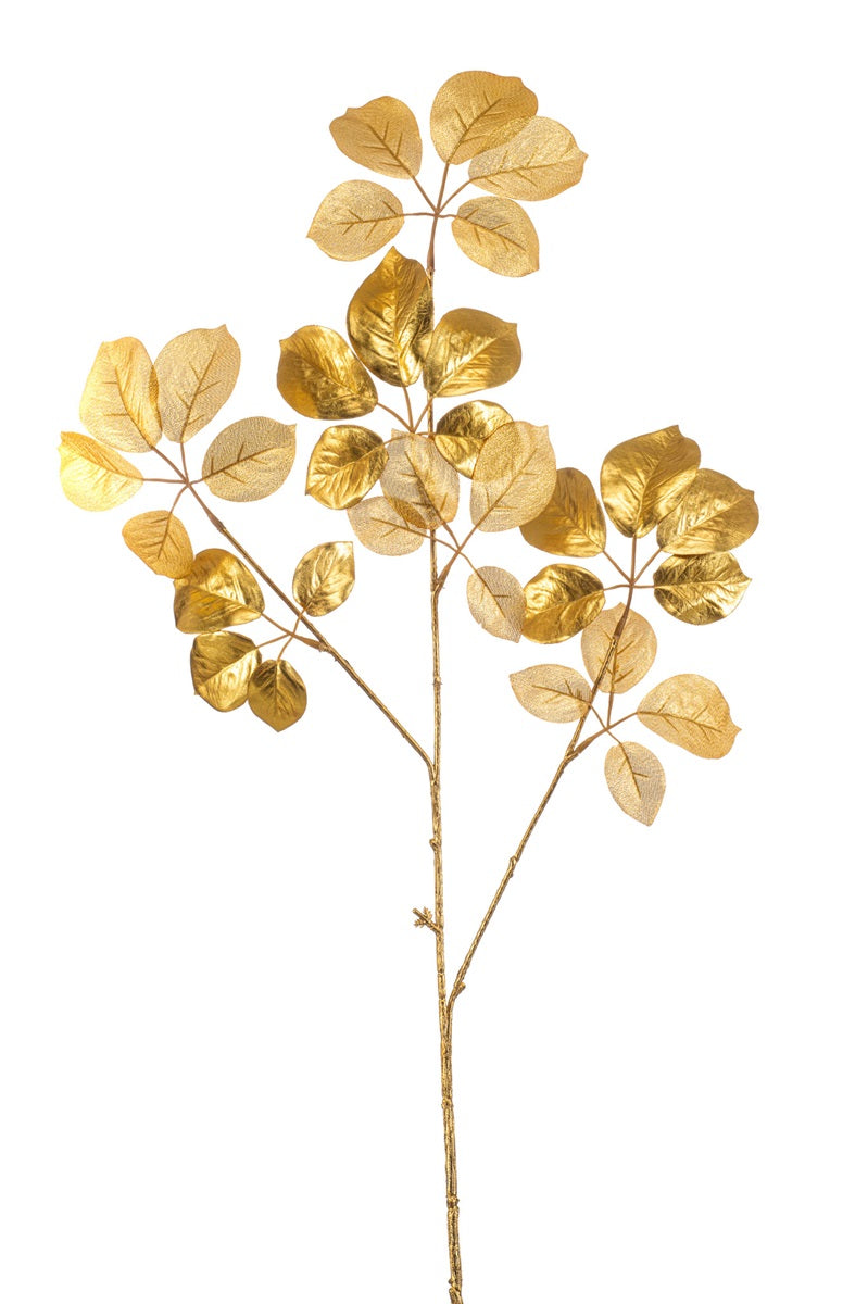 Schefflera spray tt gold metallic 85cm