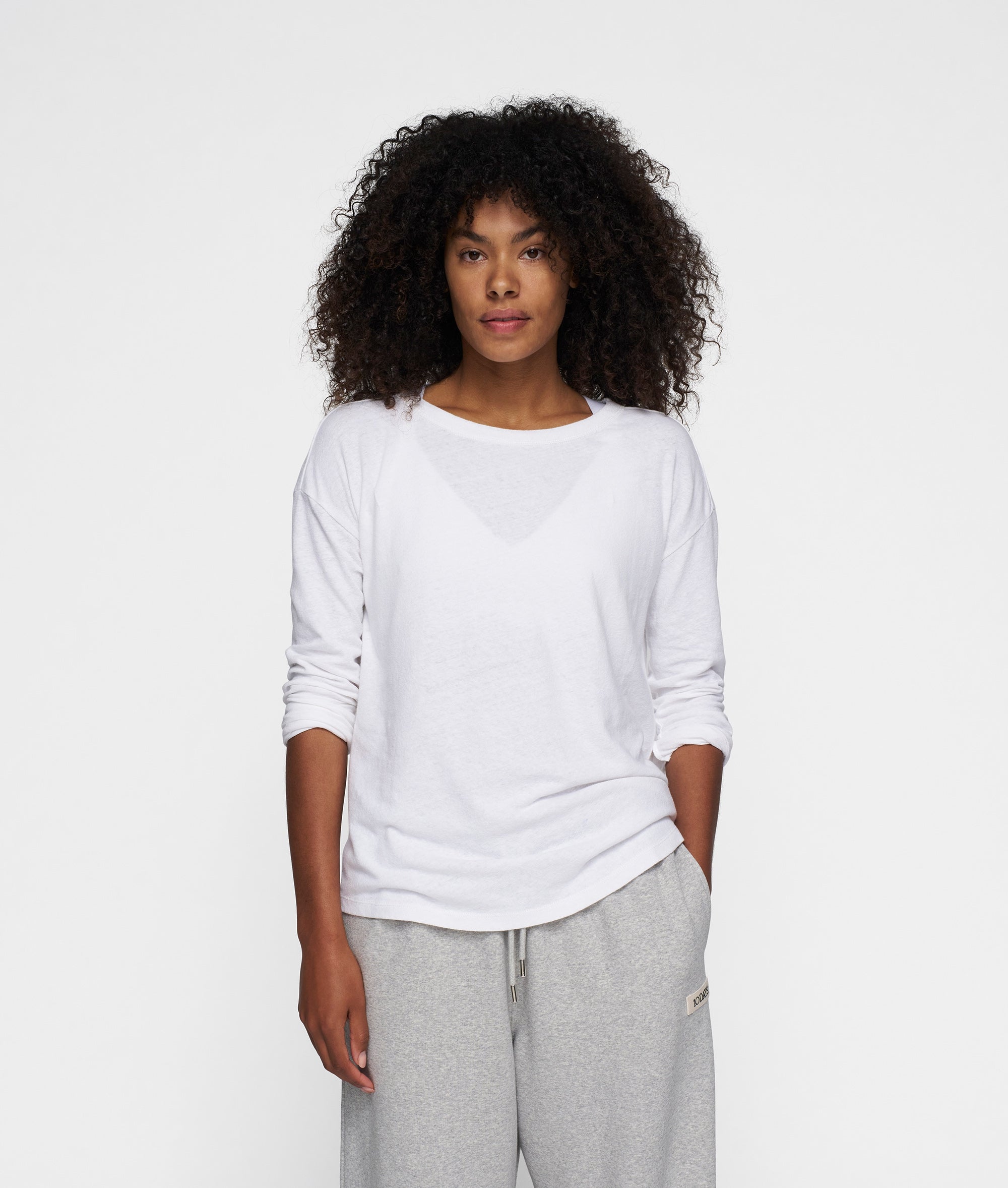Weißes Damen Longsleeve von 10 Days Amsterdam.