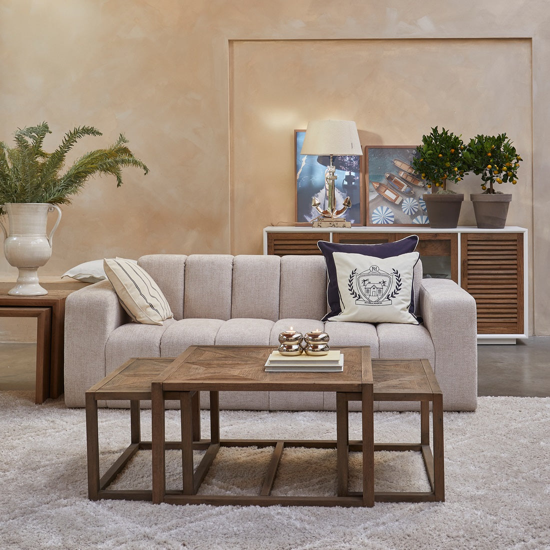 Riviera Maison Troia Votive L aus Aluminium als eleganter Kerzenhalter.
