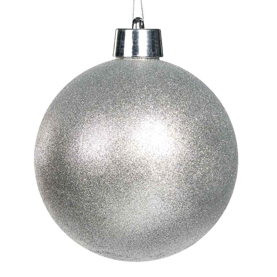 Glitzerkugel Silber 20 cm